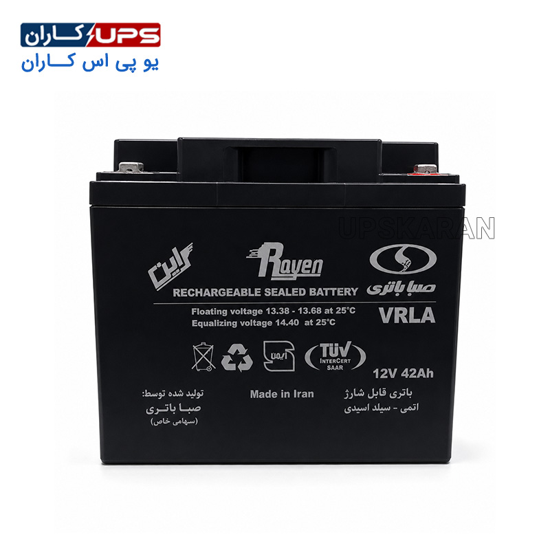 saba-battery-12v-42ah باتری صبا 12 ولت 42 آمپر