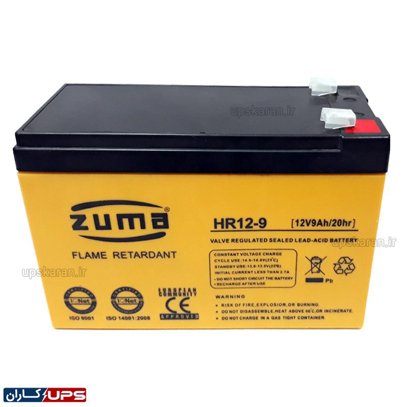 باتری یو پی اس 12 ولت 9 آمپر زوما