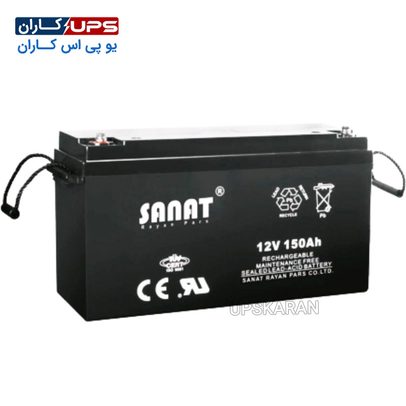 sanat-battery-150ah باتری 12 ولت 150 آمپر صنعت