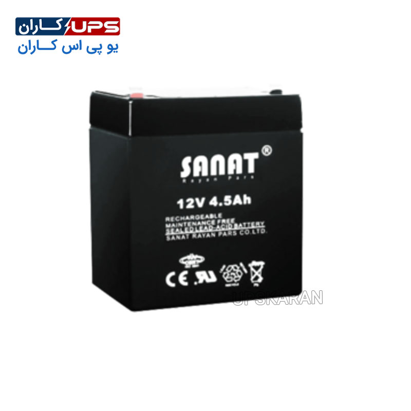 sanat-battery-4-5ah باتری 12 ولت 4.5 آمپر صنعت
