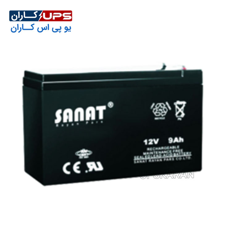 sanat-battery-9ah باتری 12 ولت 9 آمپر صنعت