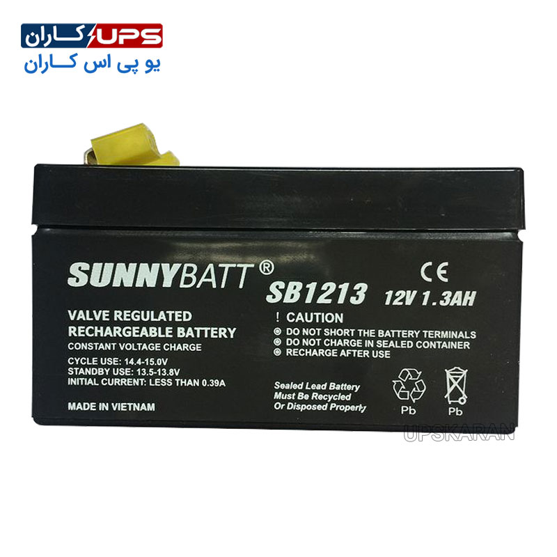 sunnybatt-battery-12v-1.3ah باتری 12 ولت 1.3 آمپر سانی بت