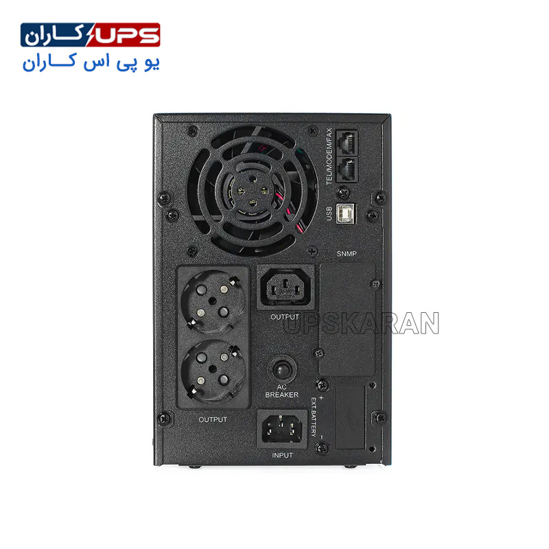 یو پی اس 2 کاوا لاین اینتراکتیو باتری داخلی ایست EAST مدل UPS2000S-LCD تصویر پشت دستگاه