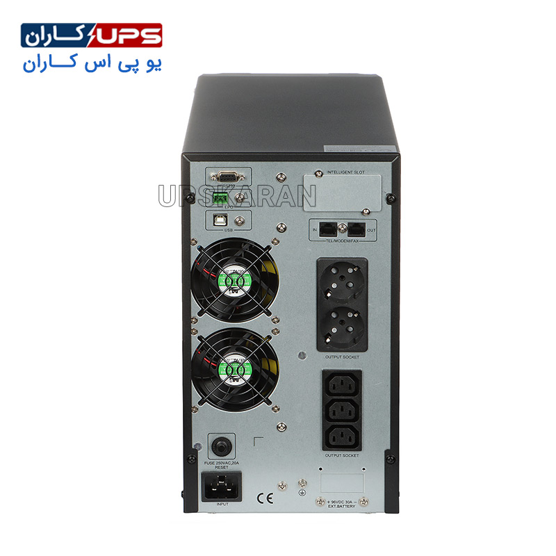 یو پی اس 3 کاوا آنلاین Online-UPS باتری داخلی ایست EAST مدل AT-UPS3000 نمای پشت دستگاه