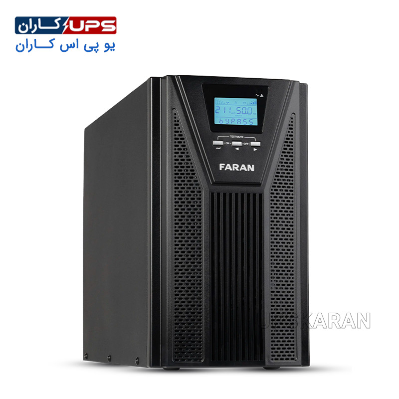 faran-3kva-titanplus-front-view یو پی اس 3 کاوا آنلاین فاران مدل Titan Plus - نمای جلوی دستگاه