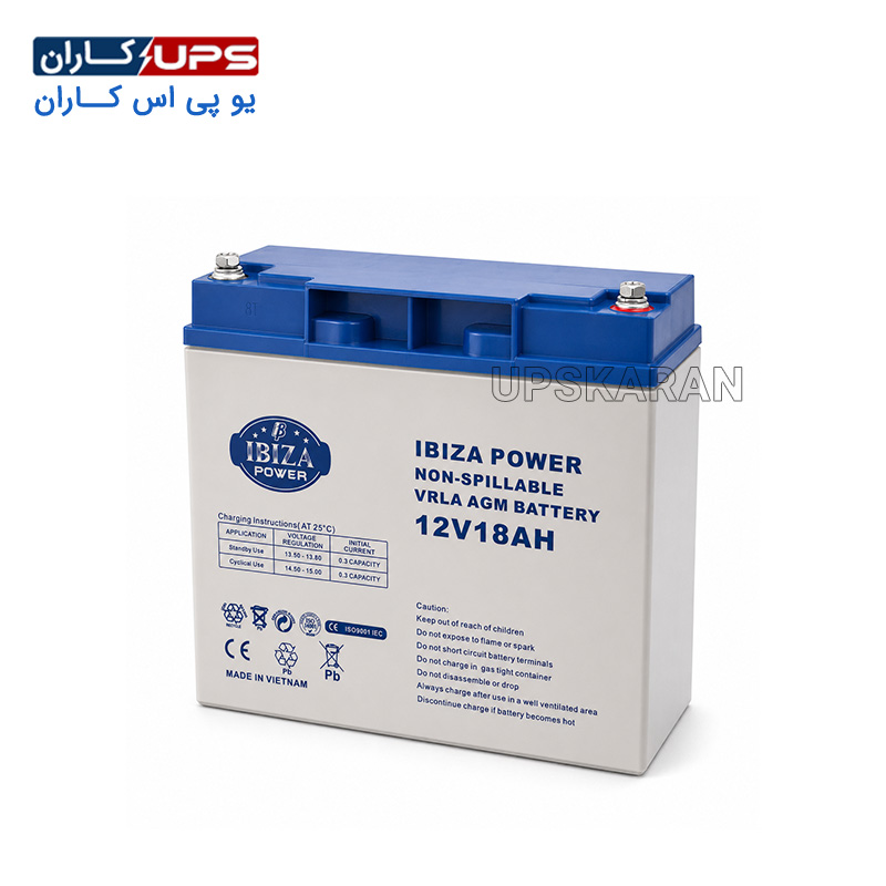 ibiza-battery-12v-18ah باتری 12 ولت 18 آمپر ایبیزا